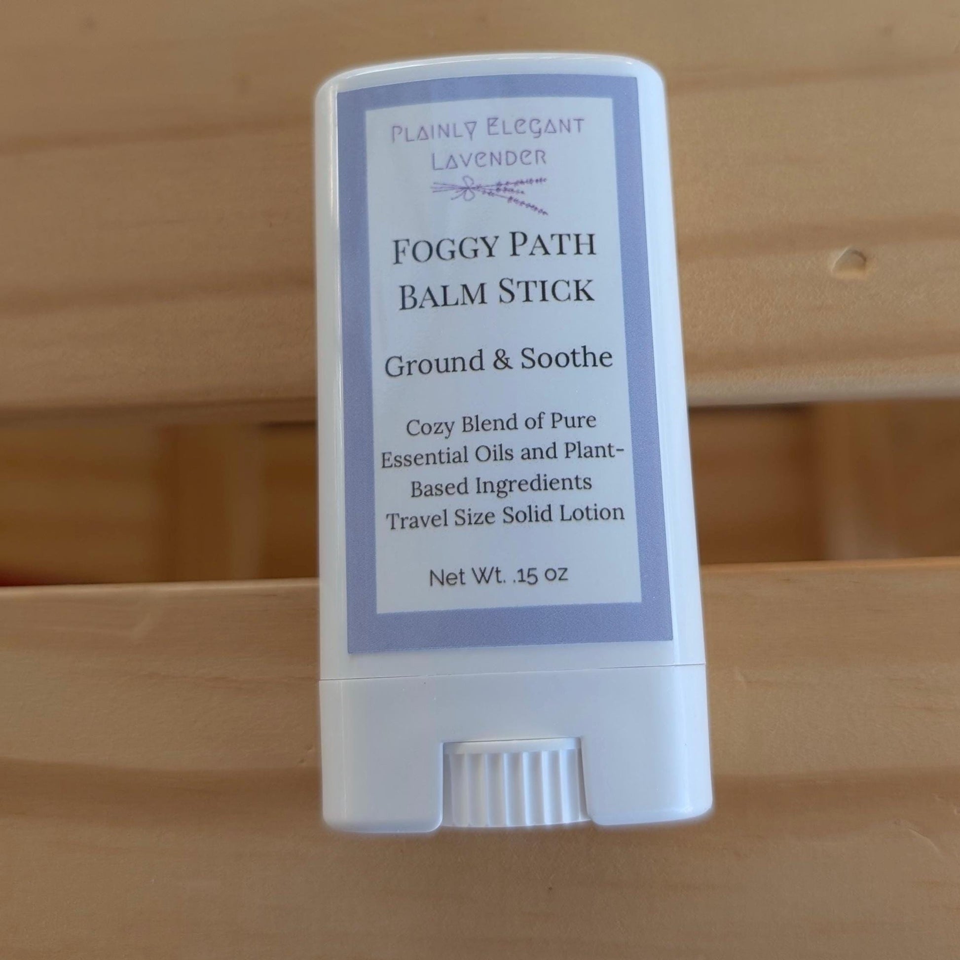 Foggy Path Solid Lotion Balm Stick - plant based formula with vanilla, bergmont and lavender