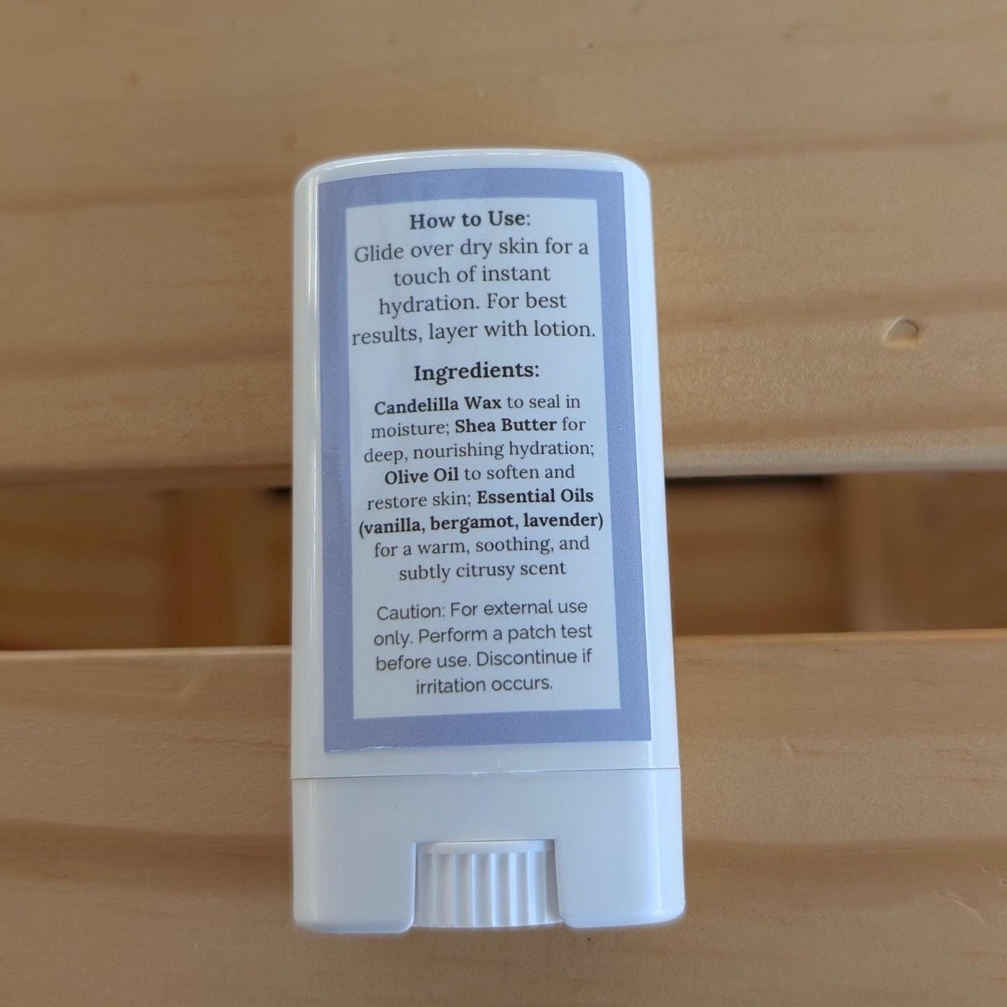 Foggy Path Solid Lotion Balm Stick - plant based formula with vanilla, bergmont and lavender