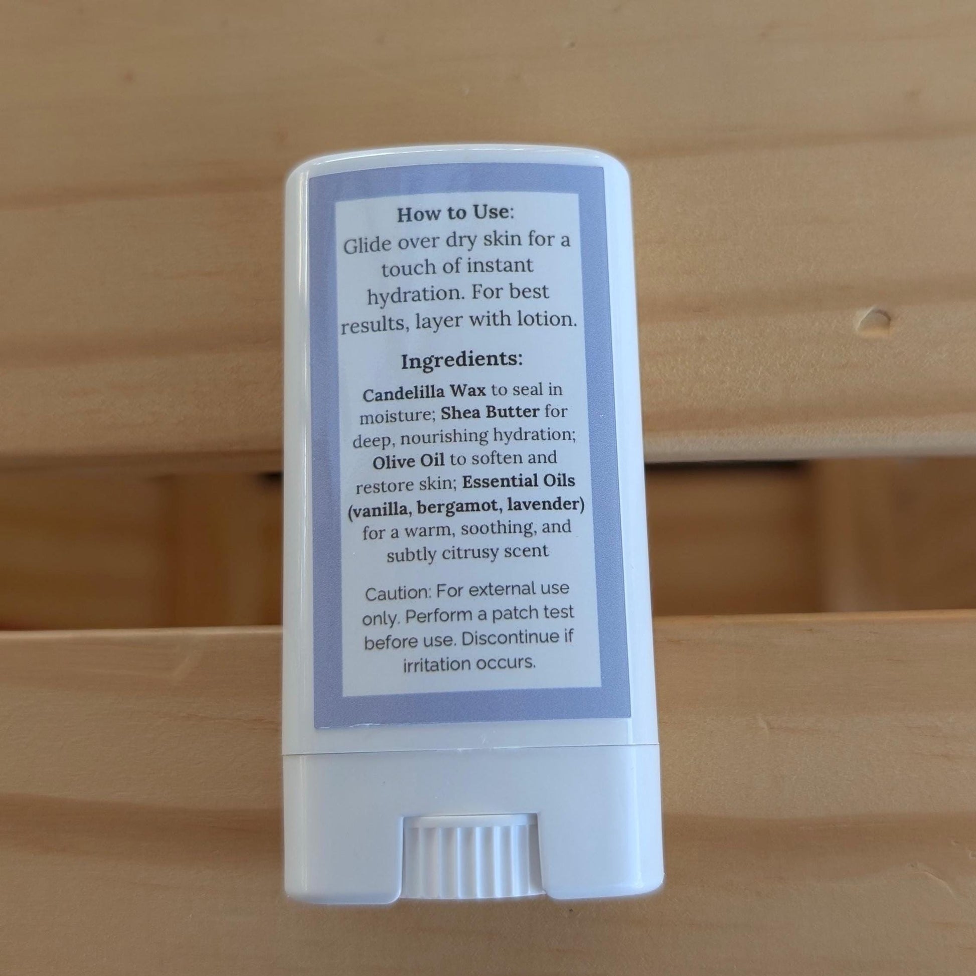 Foggy Path Solid Lotion Balm Stick - plant based formula with vanilla, bergmont and lavender