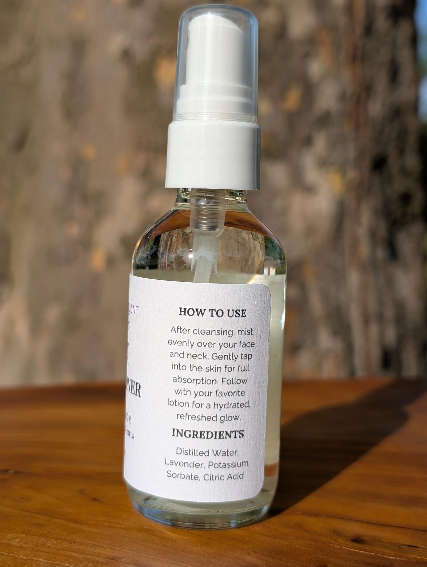 Hydrating Lavender Facial Toner - All-Natural Balancing Mist for Sensitive Skin, Travel-Sized Vegan Skincare