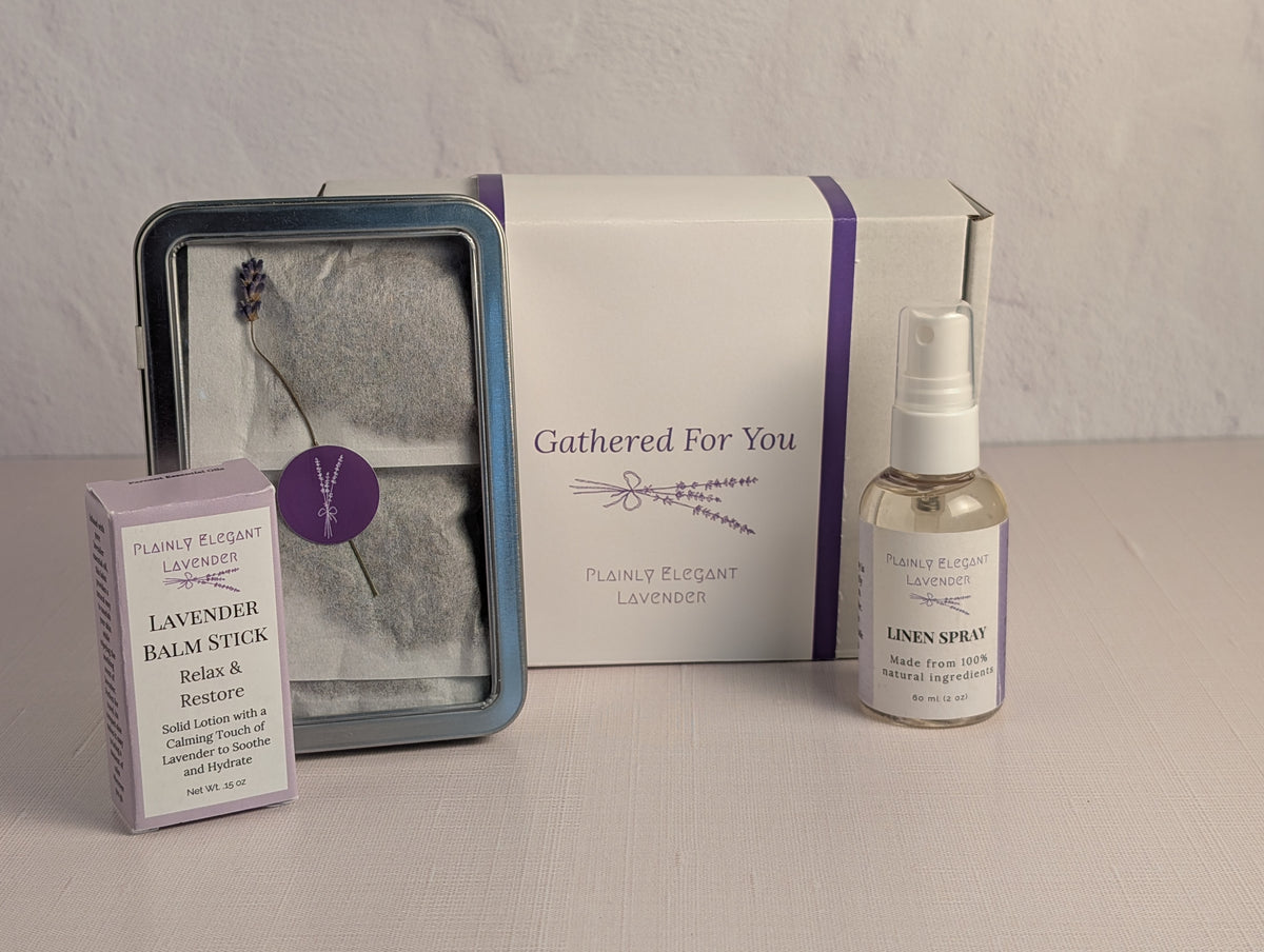 ‘Gathered for You’ Lavender Gift Set – Vegan Self-Care to Relax, Restore & Refresh Naturally