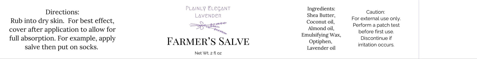 Farmer’s Salve - Lavender Scent, Vegan, Greasy and Effective.