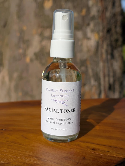 Hydrating Lavender Facial Toner - All-Natural Balancing Mist for Sensitive Skin, Travel-Sized Vegan Skincare